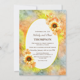 Invitación Recepción Rústica de Después de la Boda con Giraso