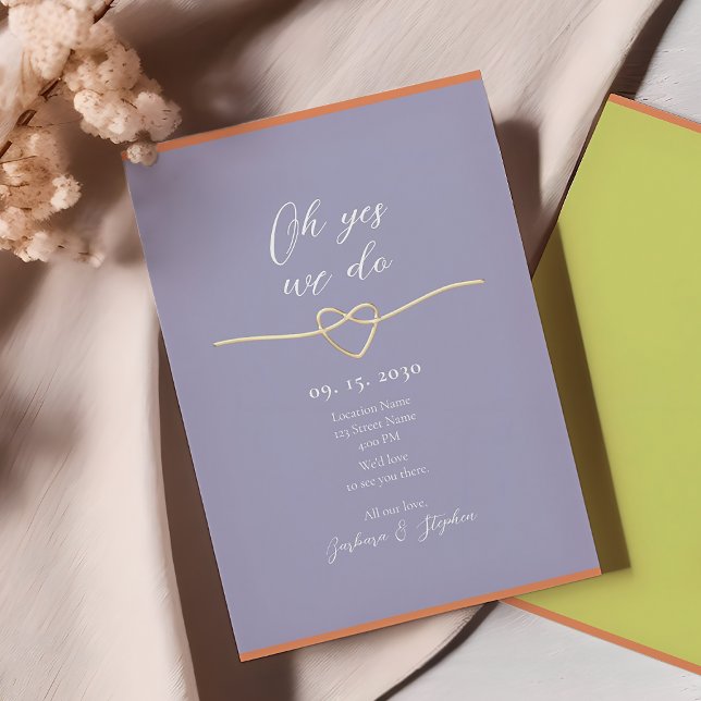 Invitación Recepción sencilla de boda púrpura (Subido por el creador)