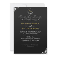 Recepción sencilla de bodas blancas y negras