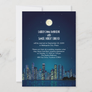 Invitación Recepción solo de horizonte urbano