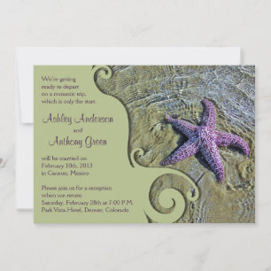 Invitación Recepción Starfish Beach Post Wedding solamente