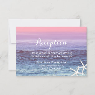 Invitación Recepción Tropical Beach Wedding Starfish