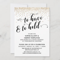 Recepción Únicamente de To Have and To Hold Confet