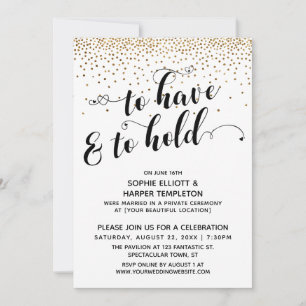 Invitación Recepción Únicamente de To Have and To Hold Confet