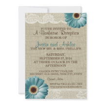 Recepción verde azulada de Bodas de Daisy y Burlap