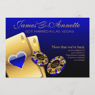 Invitación Recepción VIP de Las Vegas   azul