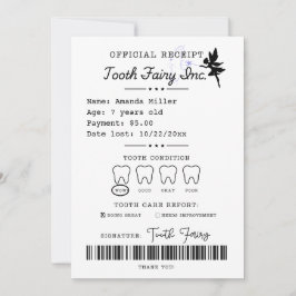 Invitación Receptor de hadas dental impresible