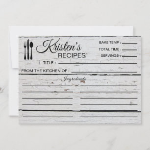 Invitación Receta Cocina Ingredientes Llenos de Platos Madera