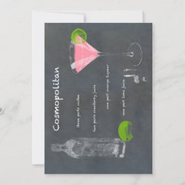 Invitación Receta de cócteles cosmopolita