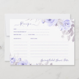 Invitación Receta de ducha de novia para Rosas púrpura de Art