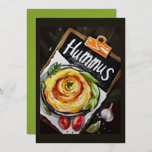 Invitación Receta de humus vegan orgánico de garbanzos ح luz 