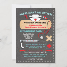 Invitación Receta de la fiesta de graduación de la escuela de