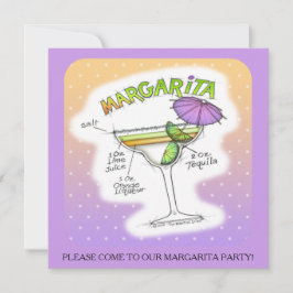 INVITACIÓN RECETA DE MARGARITA COCTEL ARTE