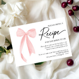 Invitación Receta de solicitud de receta para ducha de novia