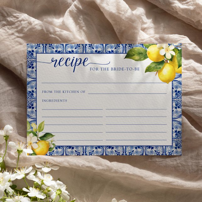 Invitación Receta principal de depredar lémones para la novia (Subido por el creador)