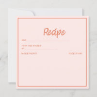 Receta Retro de escritura a mano rosa Retro Ducha 