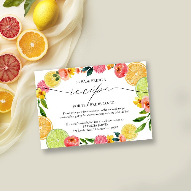 Invitación Receta solicitada para la fiesta de despedida de s (Subido por el creador)