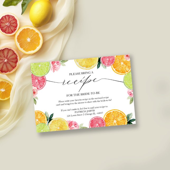 Invitación Receta solicitada para la fiesta de despedida de s (Subido por el creador)