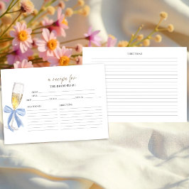 Invitación Recetas de ducha de novia floral Prosecco