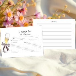Invitación Recetas de ducha de novia floral Prosecco