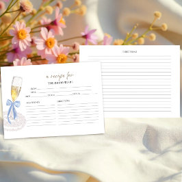 Invitación Recetas de ducha de novia floral Prosecco