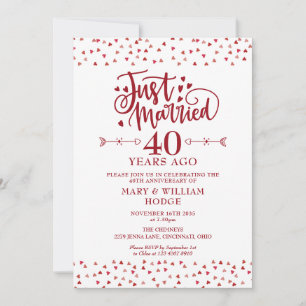Invitación Recién Casados 40 Aniversario de Boda