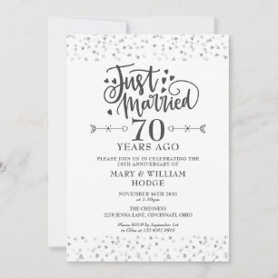 Invitación Recién Casados 70 Aniversario de Boda