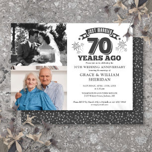 Invitación Recién Casados 70 Aniversario de Boda 2 Fotos