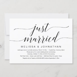 Invitación Recién Casados, Celebración de Boda y Huida de la 