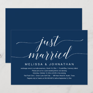 Invitación Recién Casados, Celebración de Fiesta de Boda Fuga