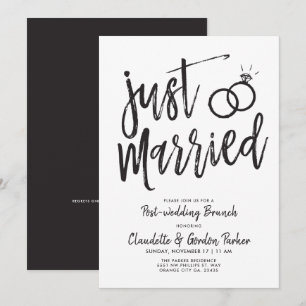 Invitación Recién Casados Guion Brunch Post-Boda   Fiesta