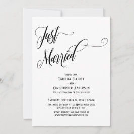 Invitación Recién Casados Guion Elaborado en Blanco y Negro