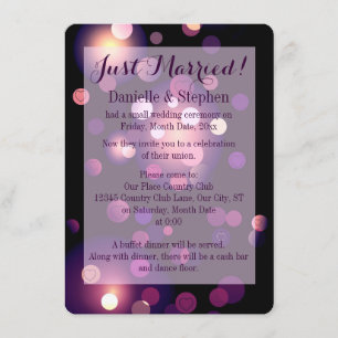 Invitación Recién Casados Lunares y Corazones