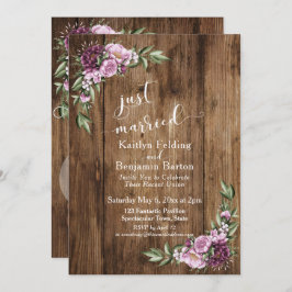 Invitación Recién Casados Recepción Rústica y Floral solament