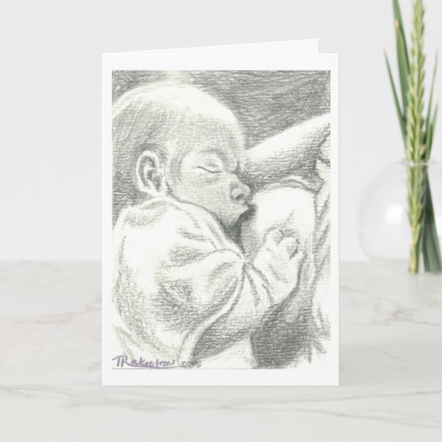 Invitación recién nacida de cuidado del nacimiento (Anverso)