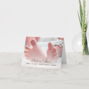 Invitación recién nacida del nacimiento de los