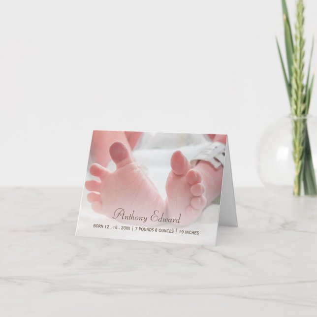 Invitación recién nacida del nacimiento de los (Anverso)