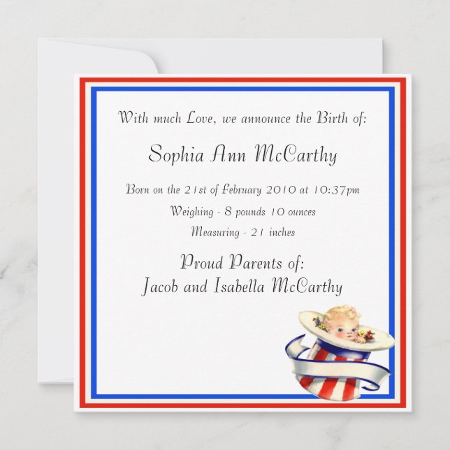 Invitación recién nacido (Anverso)