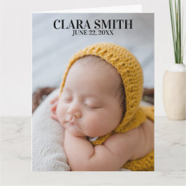 Invitación recién nacido elegante