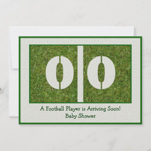 Invitación Recién nacido jugador de fútbol Baby Shower