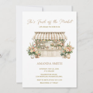 Invitación Recién salida al mercado beige neutral nupcial