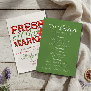 Invitación Recién salido del mercado – Bodas modernas persona