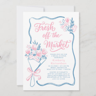 Invitación Recién Salido del Mercado Bridal Shower Caprichoso