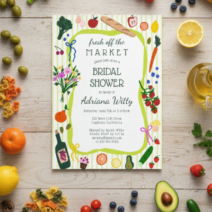 Invitación RECIÉN SALIDO DEL MERCADO Divertido Shower Nupcial