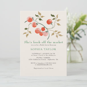 Invitación Recién salido del mercado Simple ducha de novia