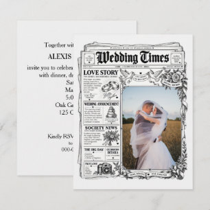 Invitación Reciente de Boda en el Periódico