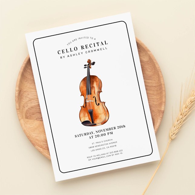 Invitación Recital Cello de Música Moderna (Subido por el creador)