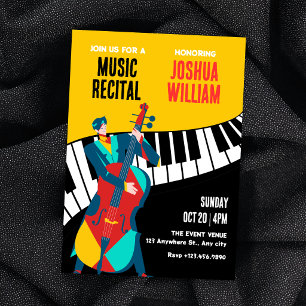 Invitación Recital de arte de violonchelo musical