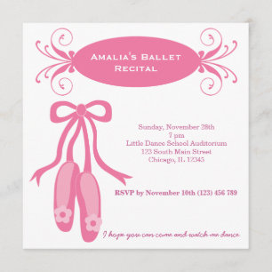 Invitación Recital de ballet