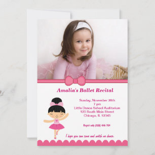 Invitación Recital de ballet